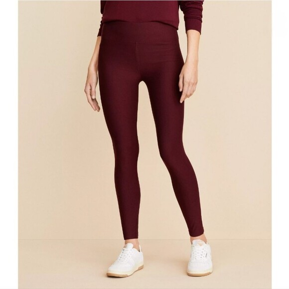 Lou & Grey The Signature Soft Stretch Wide Waist Band Pull On Garnet Leggings - Picture 1 of 10